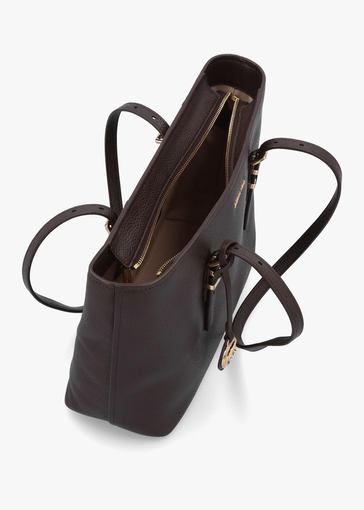 Michael Kors Quinn Medium Brown Leather Tote Bag