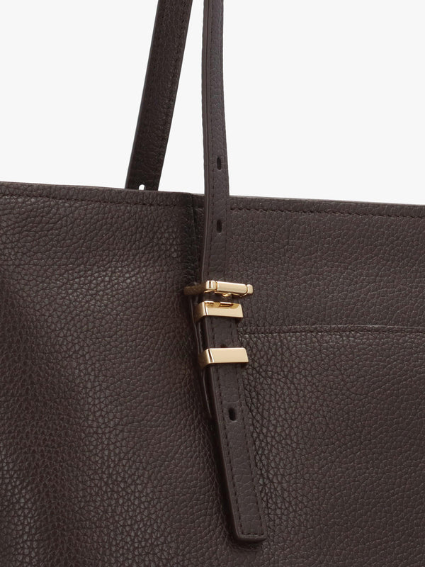 Michael Kors Quinn Medium Brown Leather Tote Bag