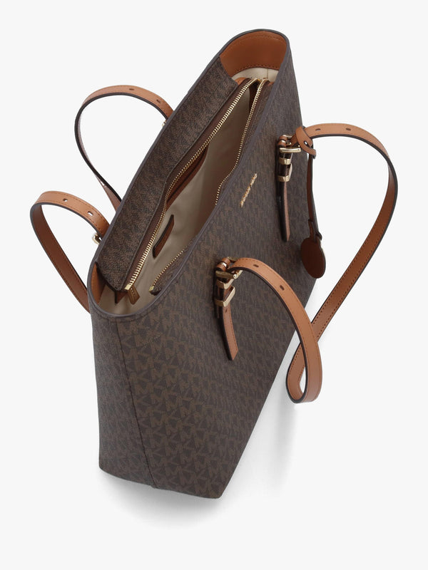Michael Kors Quinn Medium Brown Signature Logo Tote Bag