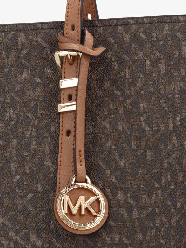Michael Kors Quinn Medium Brown Signature Logo Tote Bag