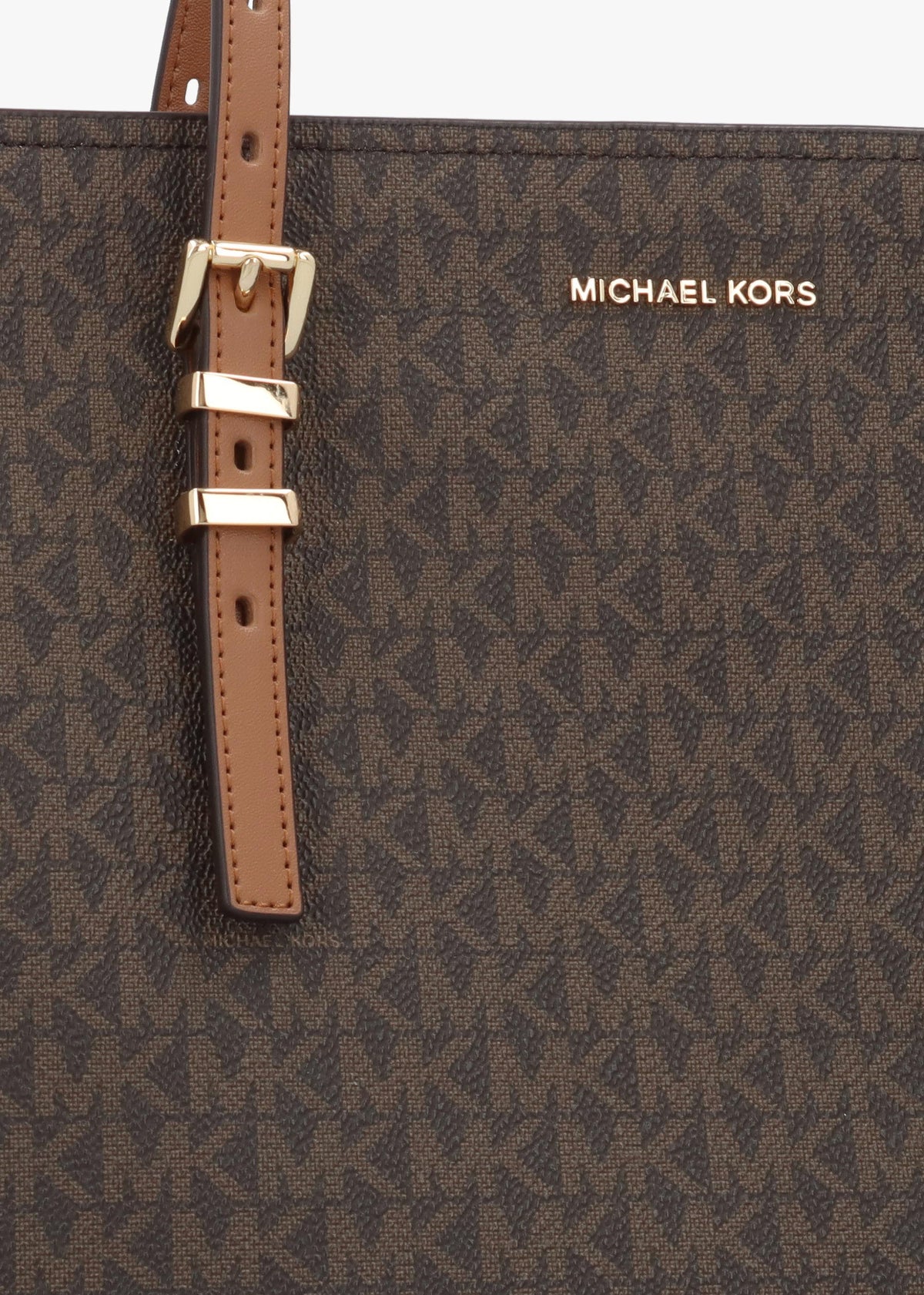 Michael Kors Quinn Medium Brown Signature Logo Tote Bag