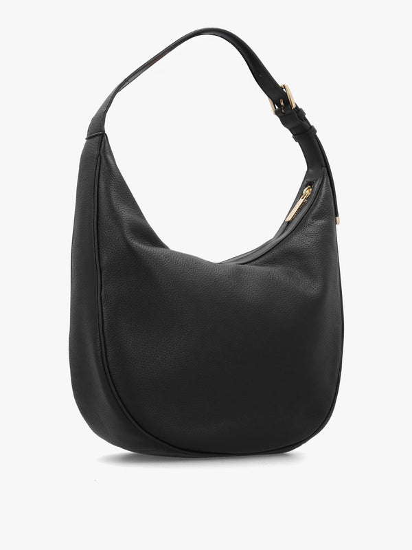 Michael Kors Skye Medium Black Leather Shoulder Bag