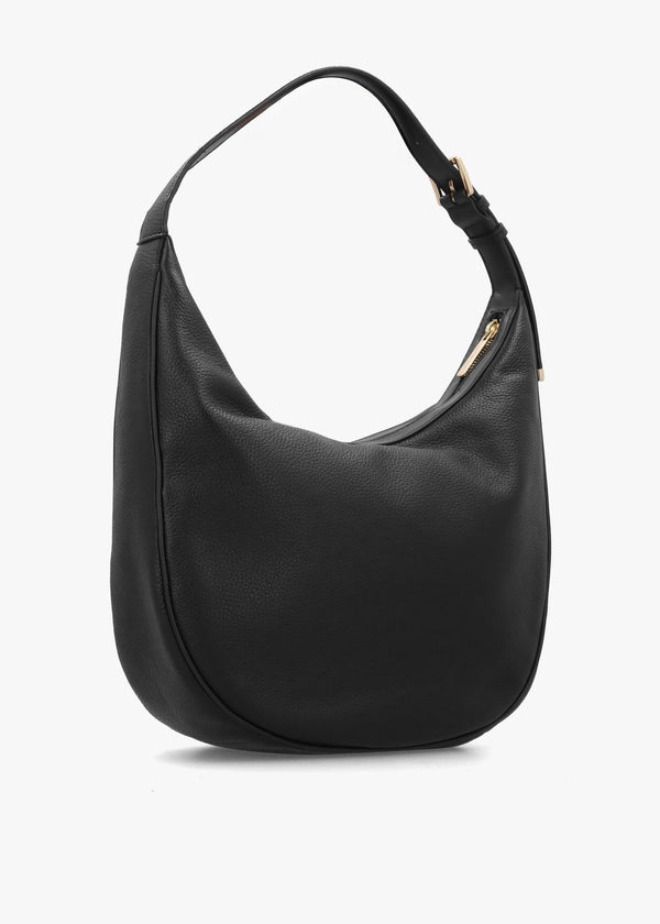 Michael Kors Skye Medium Black Leather Shoulder Bag