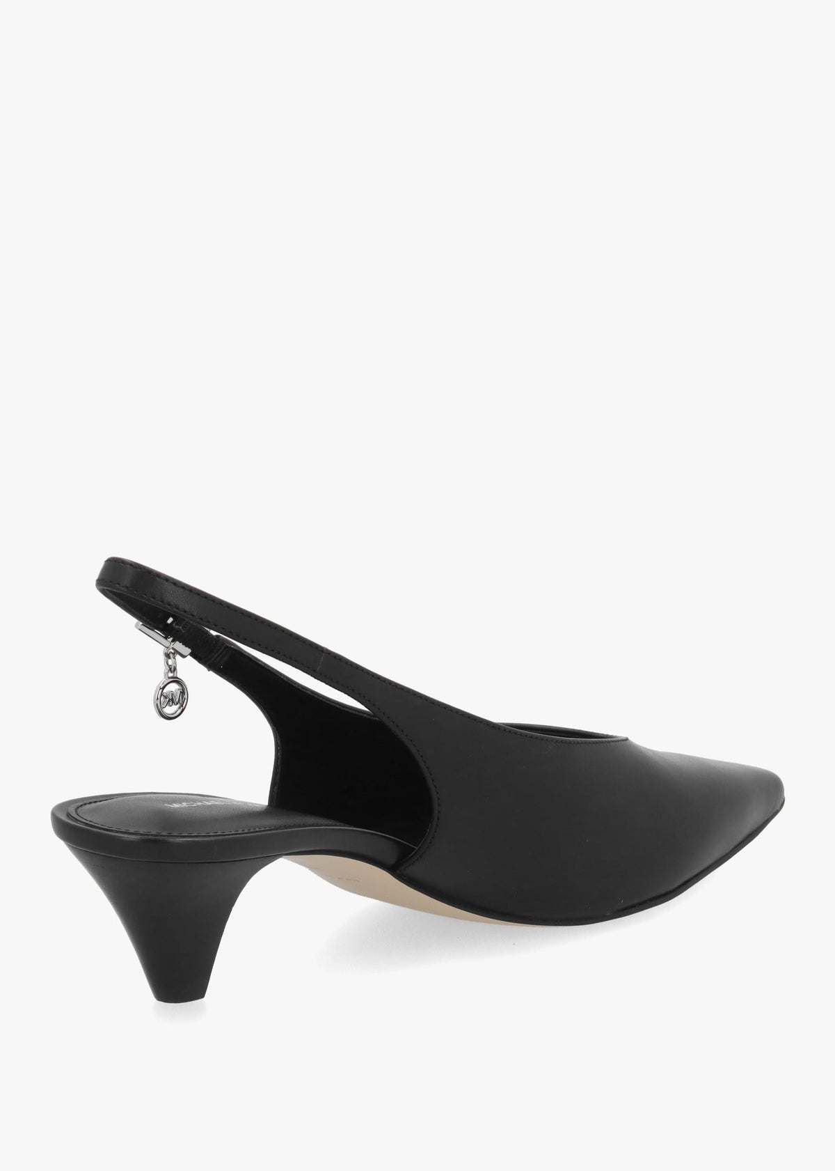 Michael Kors Tonya Black Leather Slingback Court Shoes