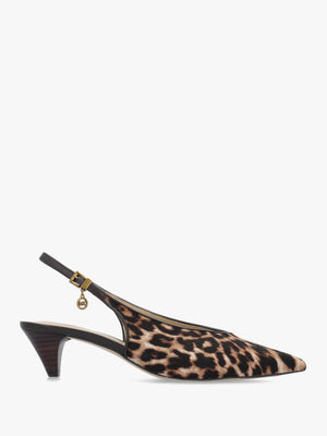 Michael Kors Tonya Leopard Pony Hair Slingback Court Shoes