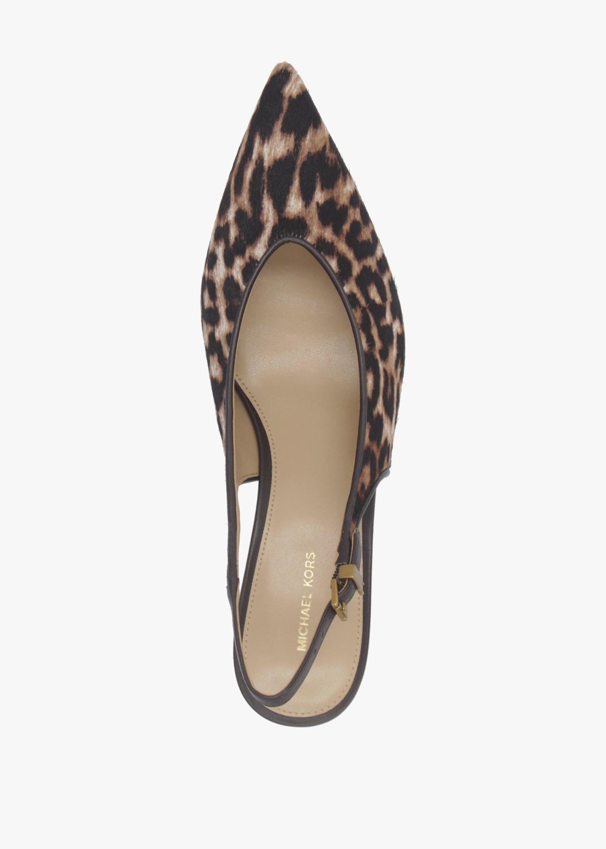 Michael Kors Tonya Leopard Pony Hair Slingback Court Shoes