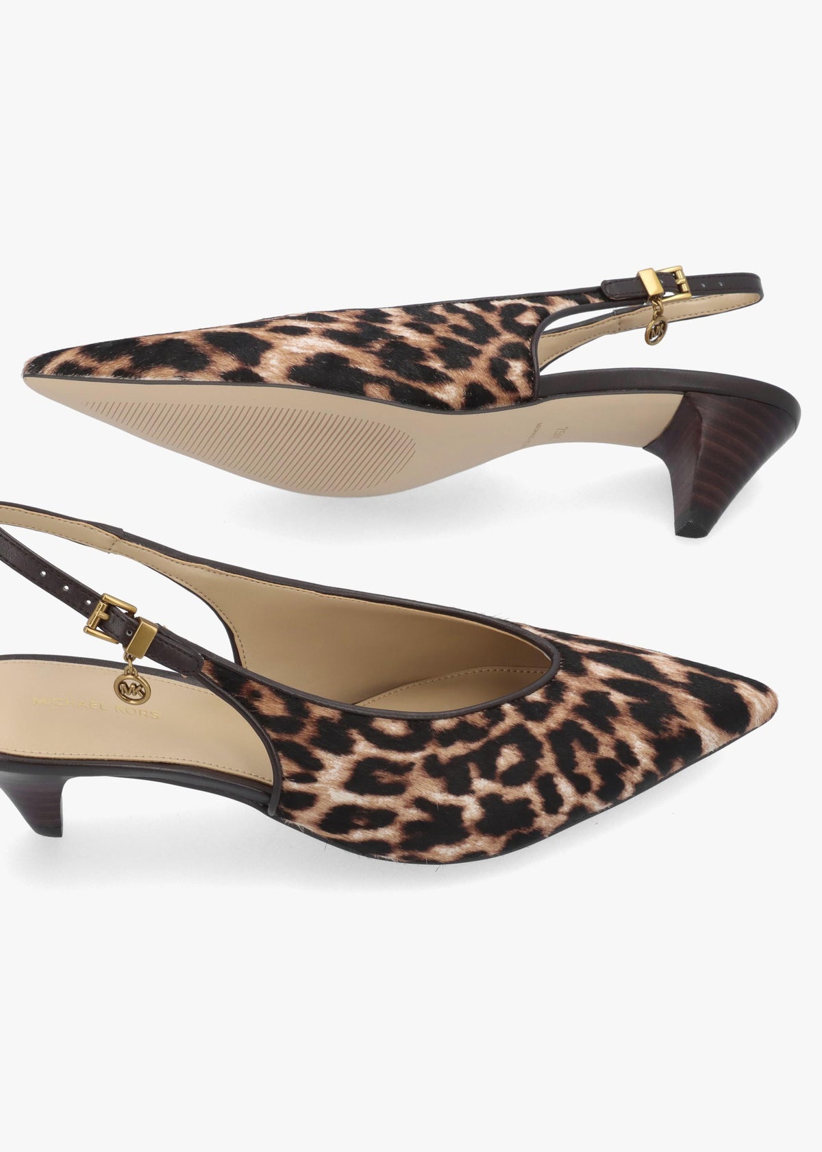 Michael Kors Tonya Leopard Pony Hair Slingback Court Shoes