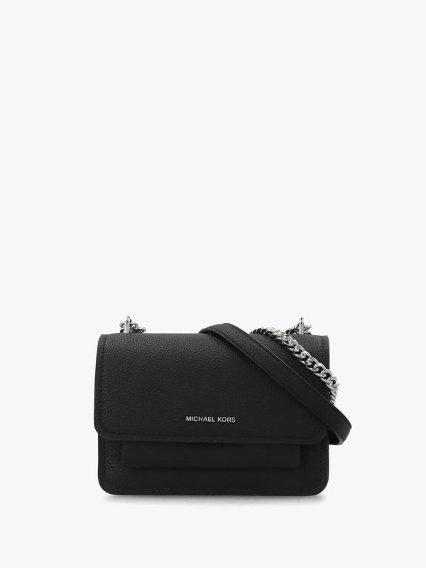 Small Claire Black Pebbled Leather Convertible Shoulder Bag