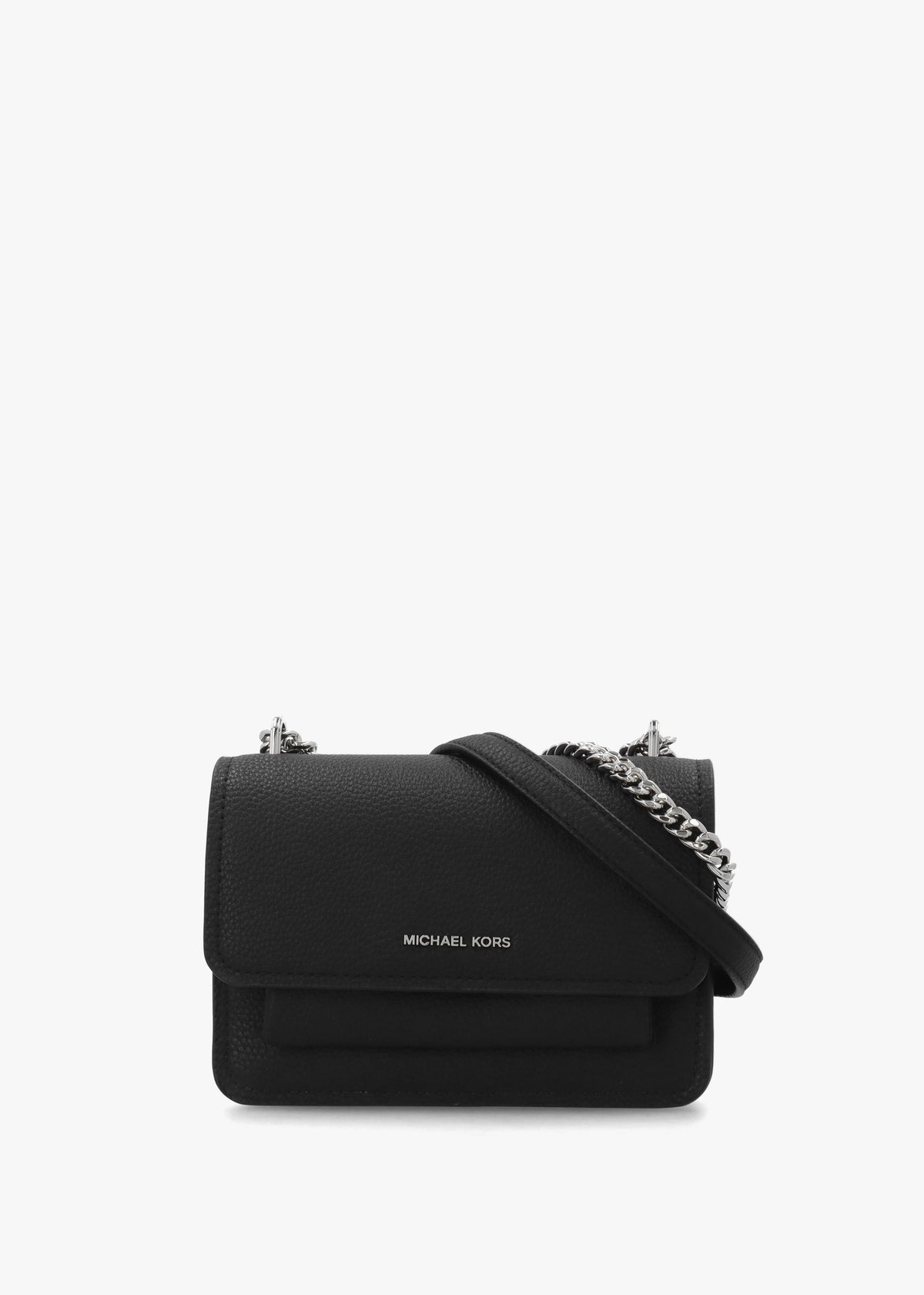 Small Claire Black Pebbled Leather Convertible Shoulder Bag