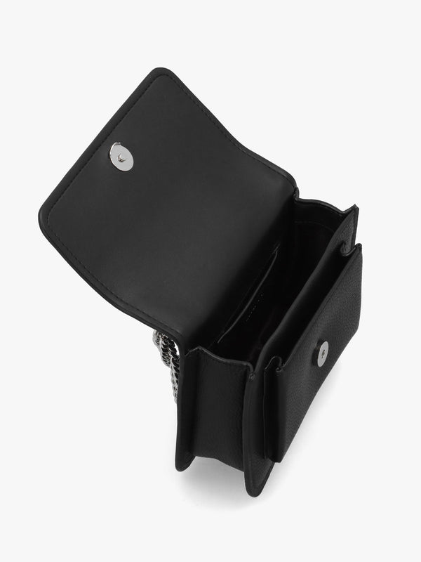 Small Claire Black Pebbled Leather Convertible Shoulder Bag