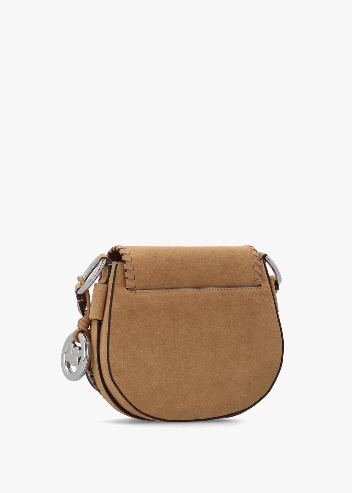 Josie Medium Whipstitched Peanut Suede Saddle Bag