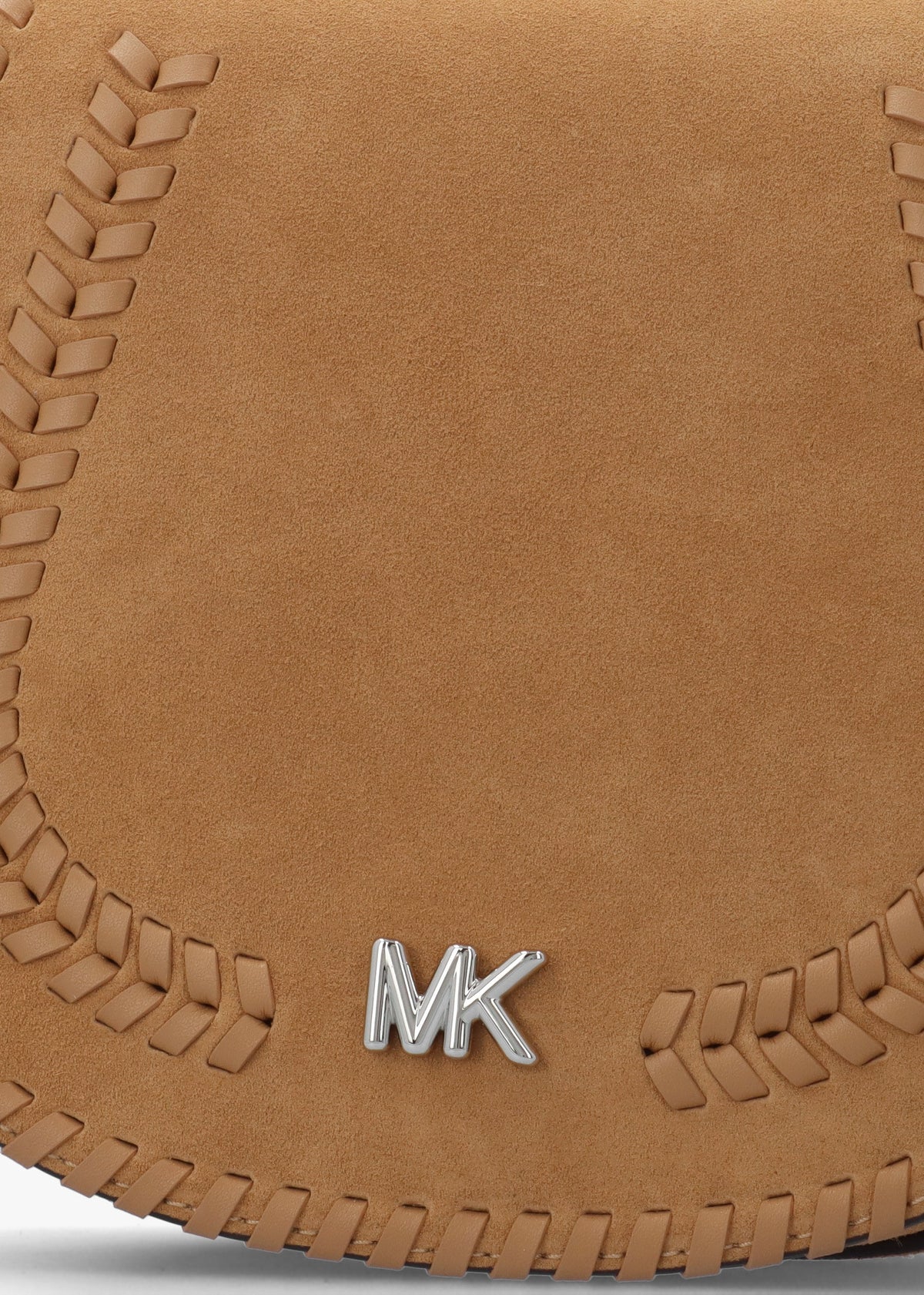 Josie Medium Whipstitched Peanut Suede Saddle Bag