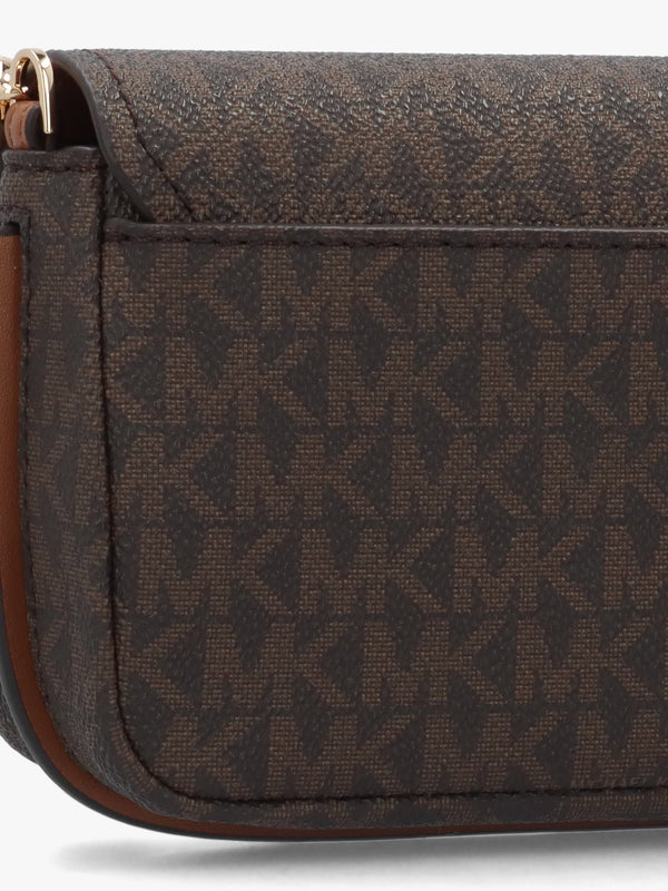 Nolita Small Brown Acorn Signature Logo Cross-Body Bag