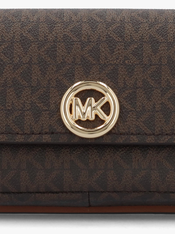 Nolita Small Brown Acorn Signature Logo Cross-Body Bag