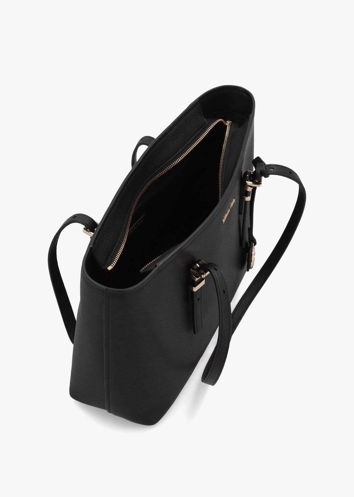 Quinn Medium Pebbled Leather Black Tote Bag