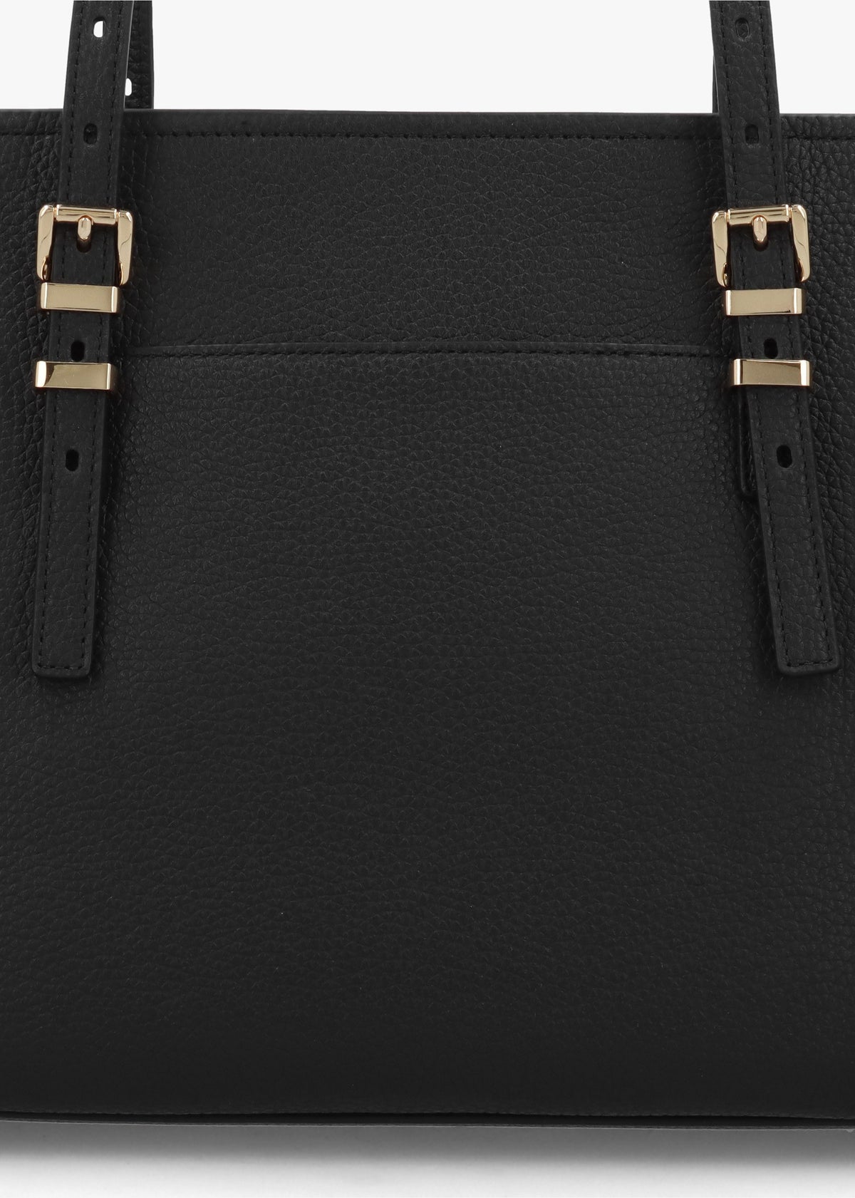 Quinn Medium Pebbled Leather Black Tote Bag