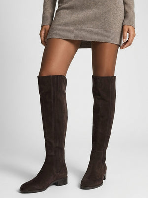 Daniel Miele Dark Brown Suede Knee Boots
