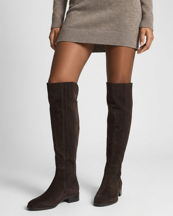 Daniel Miele Dark Brown Suede Knee Boots