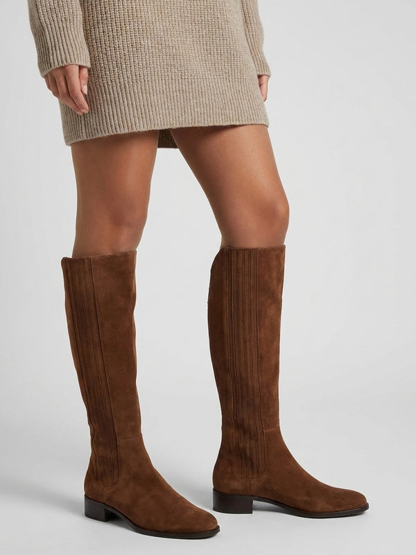 Daniel Miele Brown Suede Knee Boots