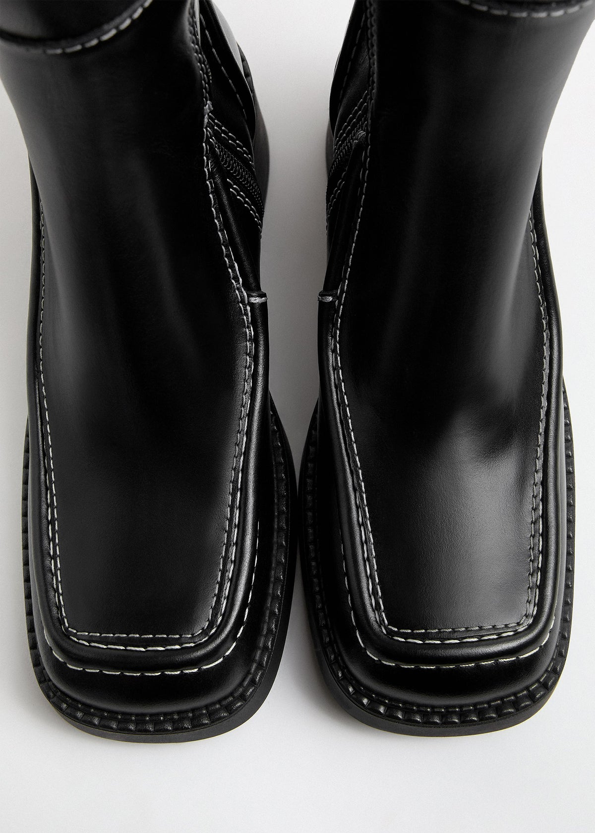 Miista Dagmara Black Leather Calf Boots