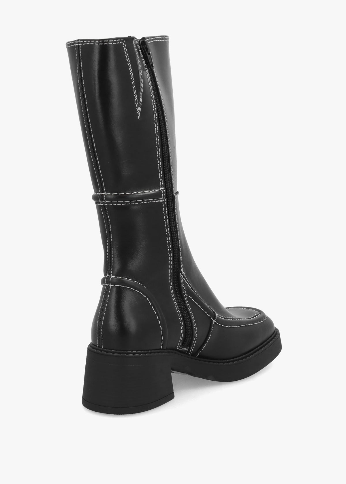 Miista Dagmara Black Leather Calf Boots