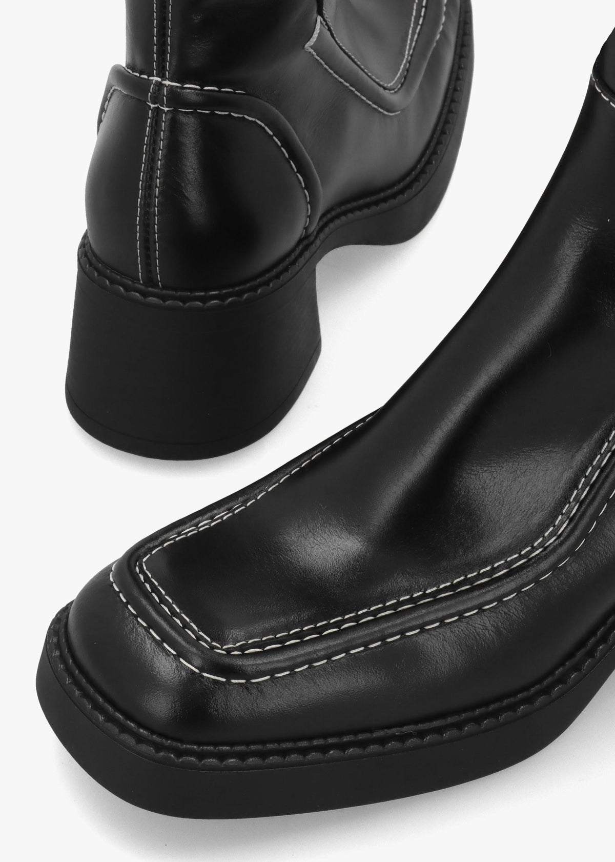 Miista Dagmara Black Leather Calf Boots
