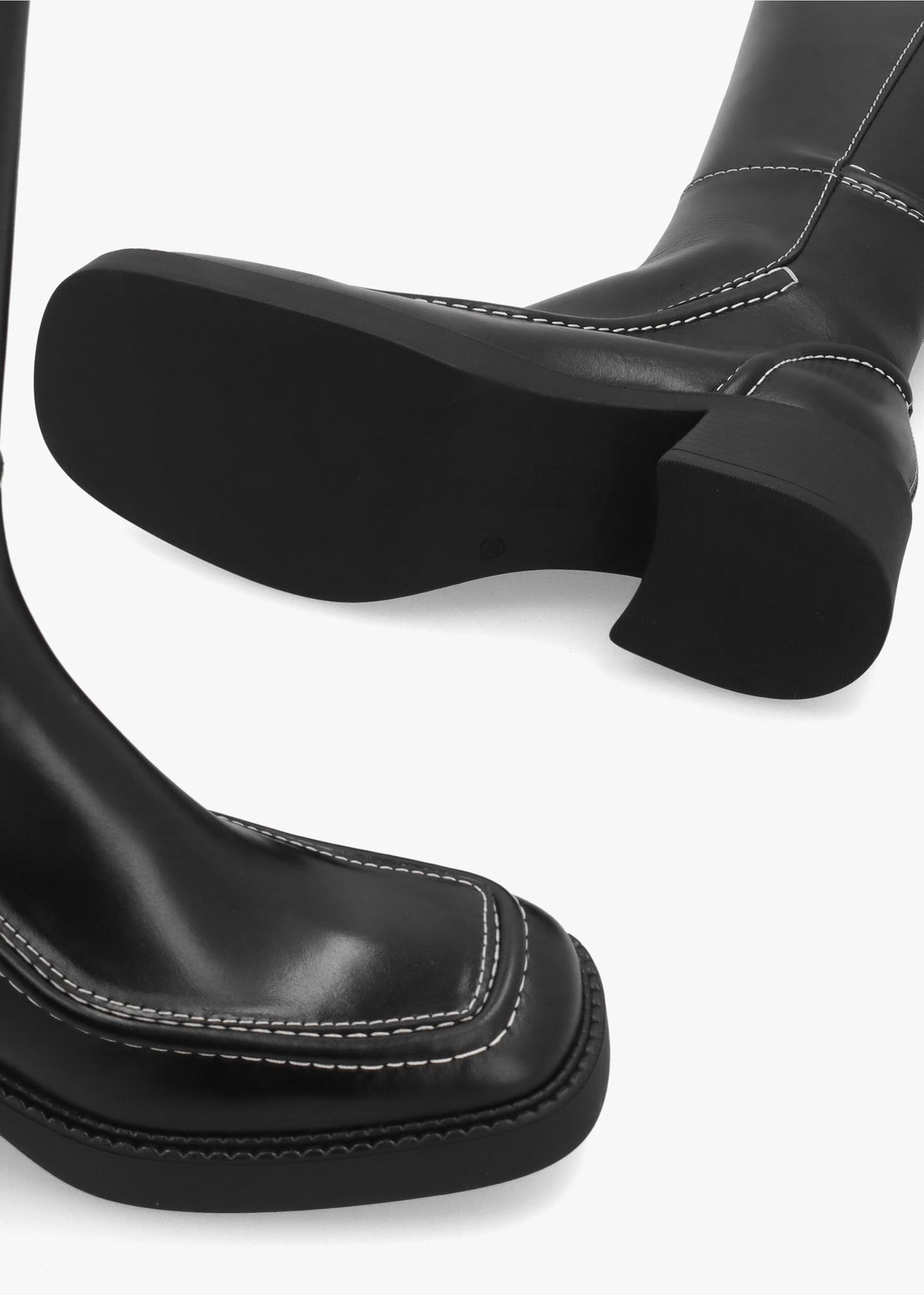 Miista Dagmara Black Leather Calf Boots
