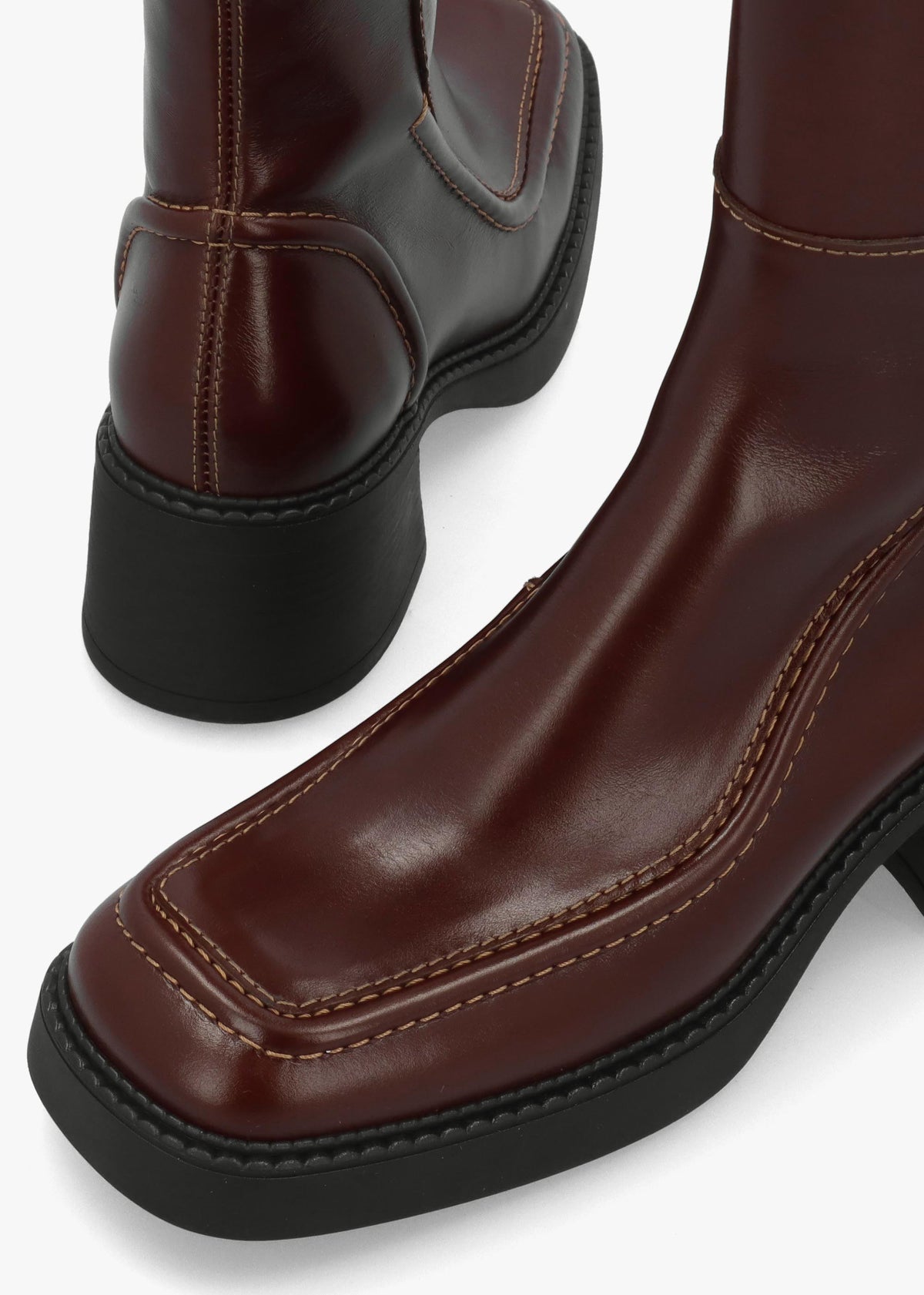 Miista Dagmara Brown Leather Calf Boots