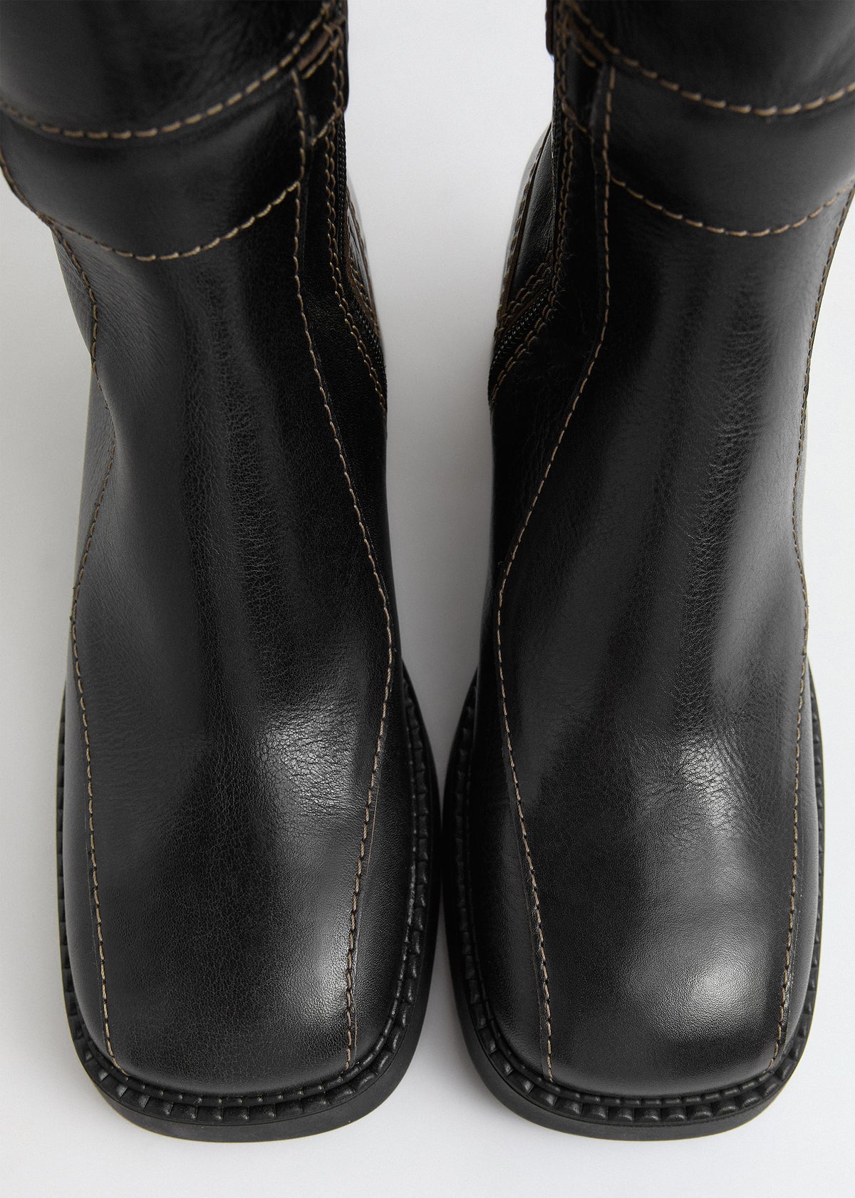 Jarmila Black Leather Knee Boots