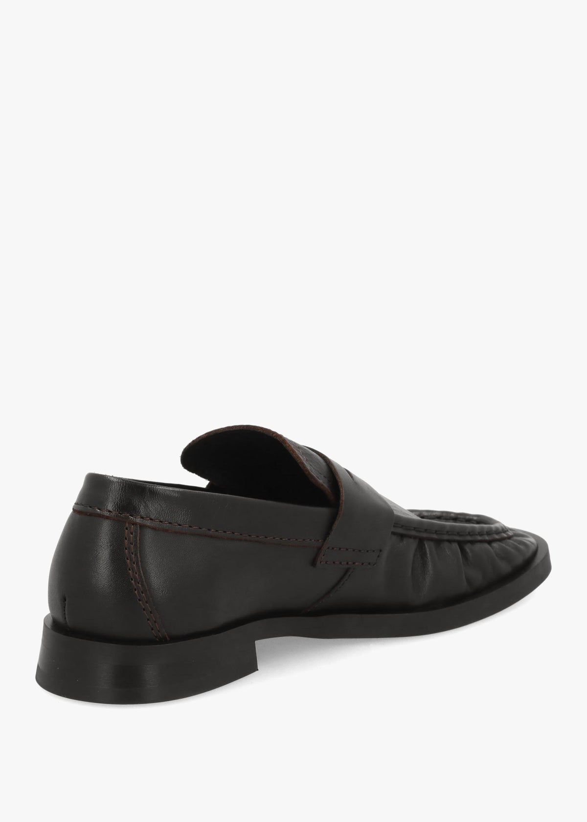 Miista Zita Black Brown Leather Moccasin Loafers
