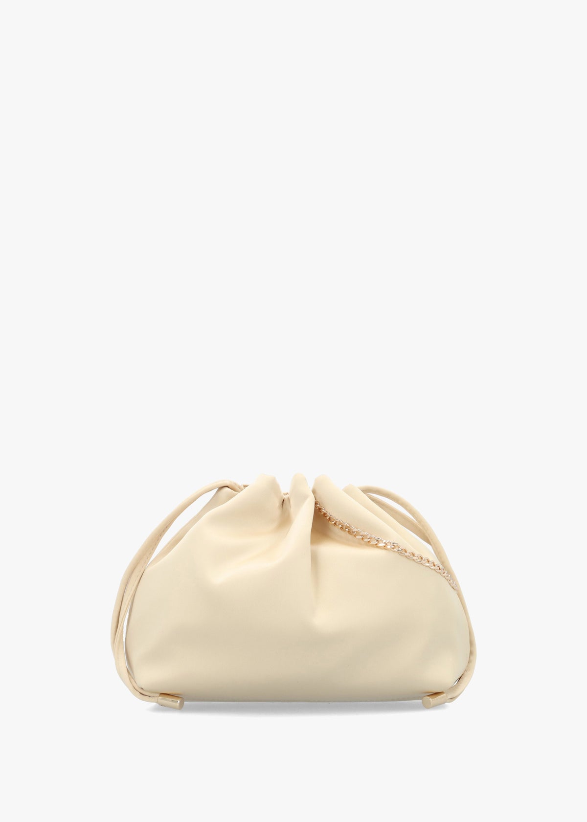 Lotty Muted Gold Satin Ruched Shoulder Bag