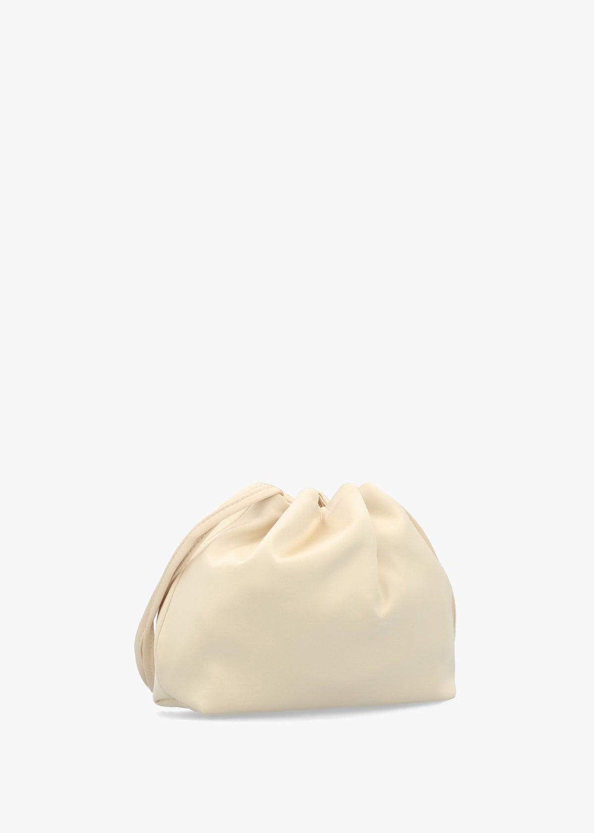 Lotty Muted Gold Satin Ruched Shoulder Bag