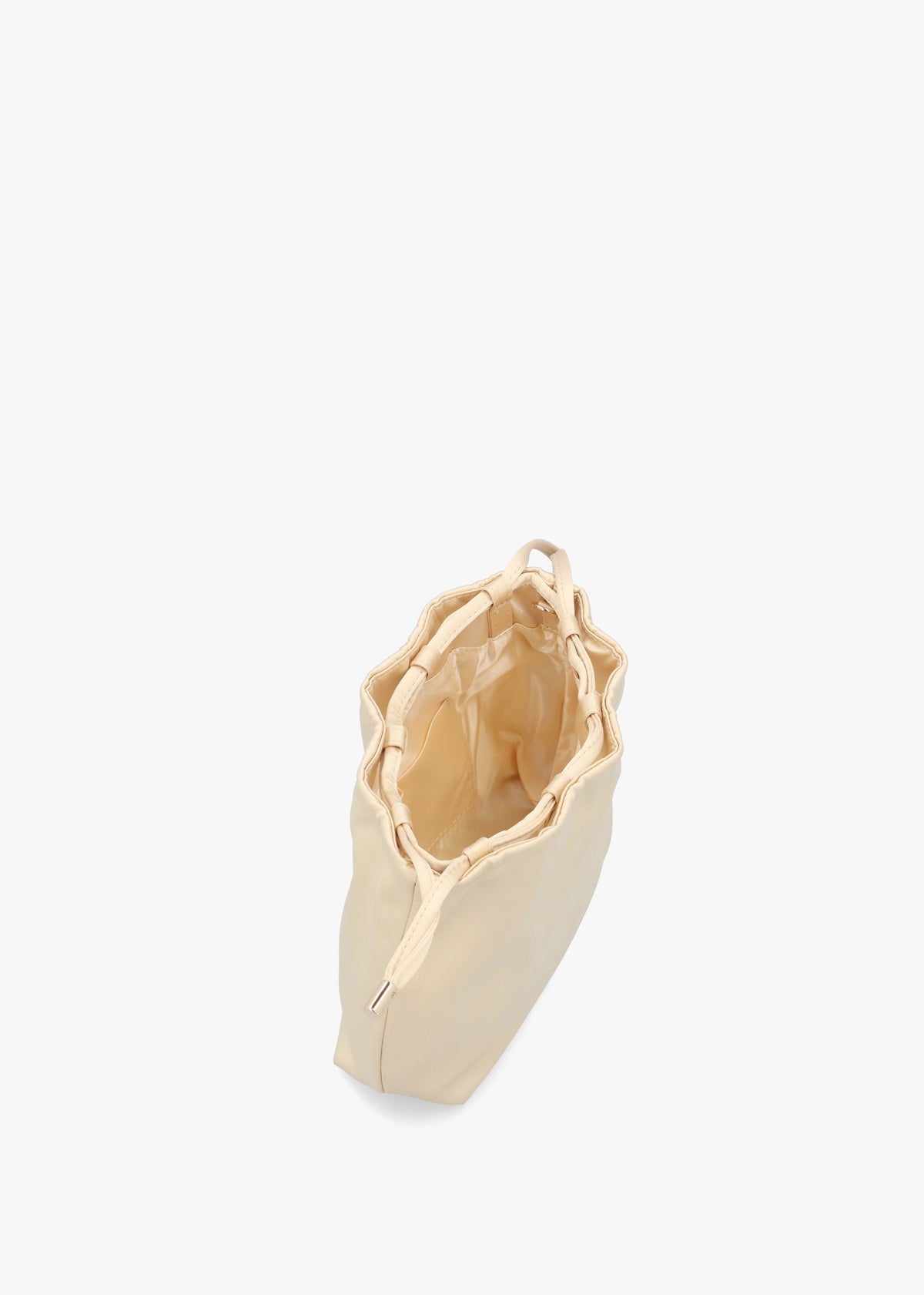 Lotty Muted Gold Satin Ruched Shoulder Bag
