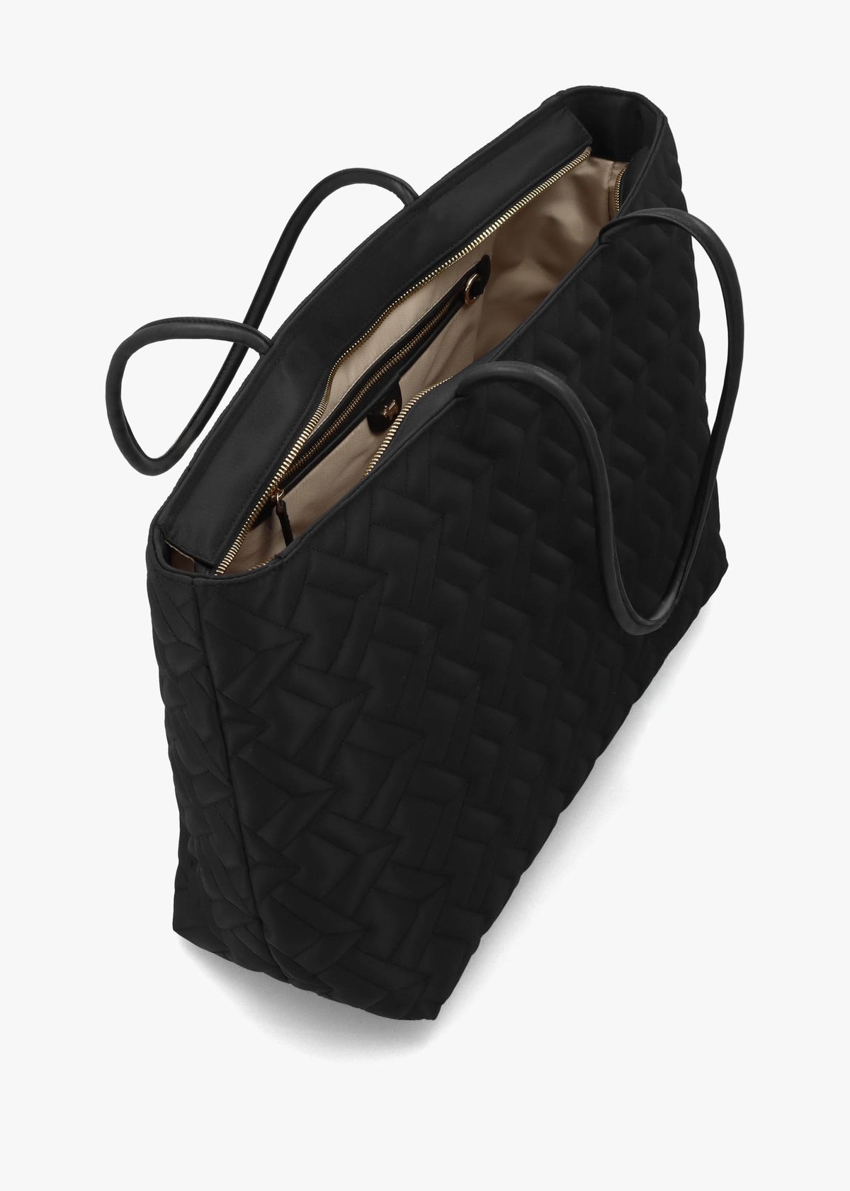 Large Holland Park Quilted Black Tote Bag
