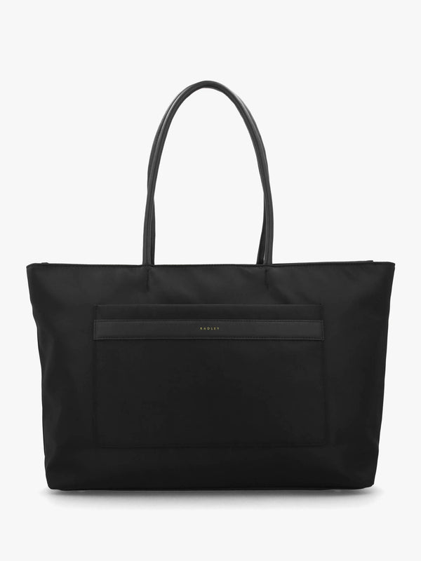 Large Holland Park Smooth Black Tote Bag