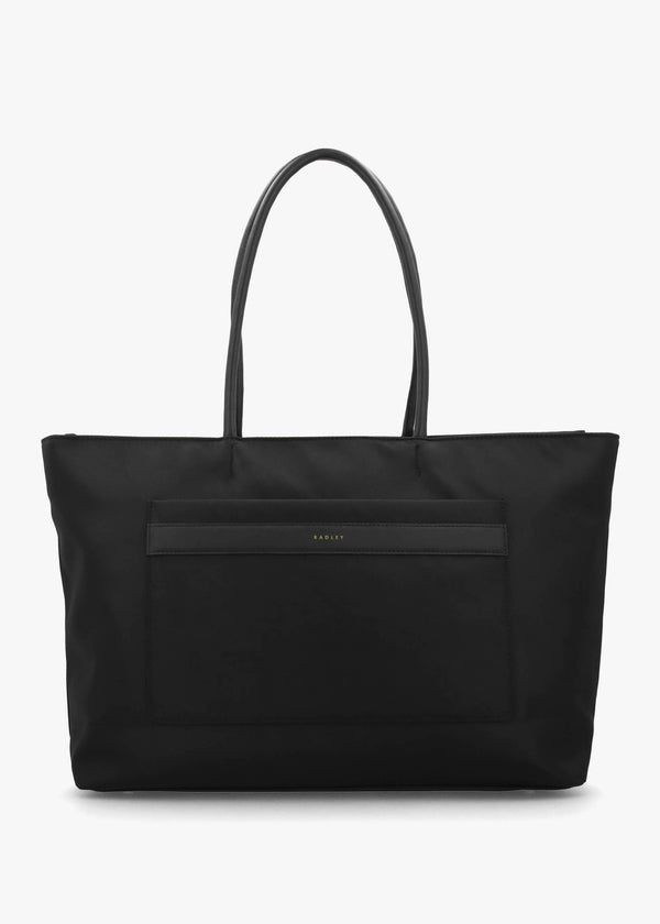 Large Holland Park Smooth Black Tote Bag