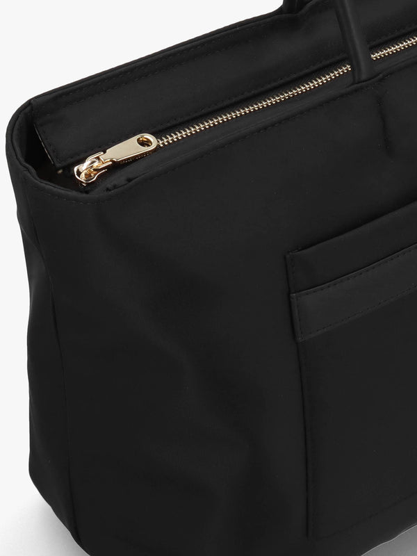 Large Holland Park Smooth Black Tote Bag