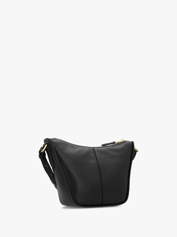 Oak Street Black Leather Cross-Body Bag