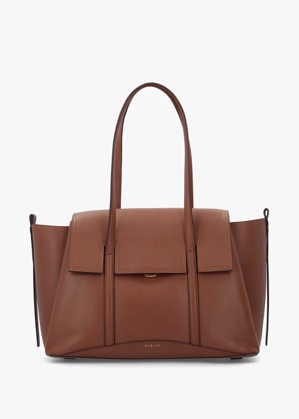 Medium The Chancery Flapover Cognac Leather Shoulder Bag