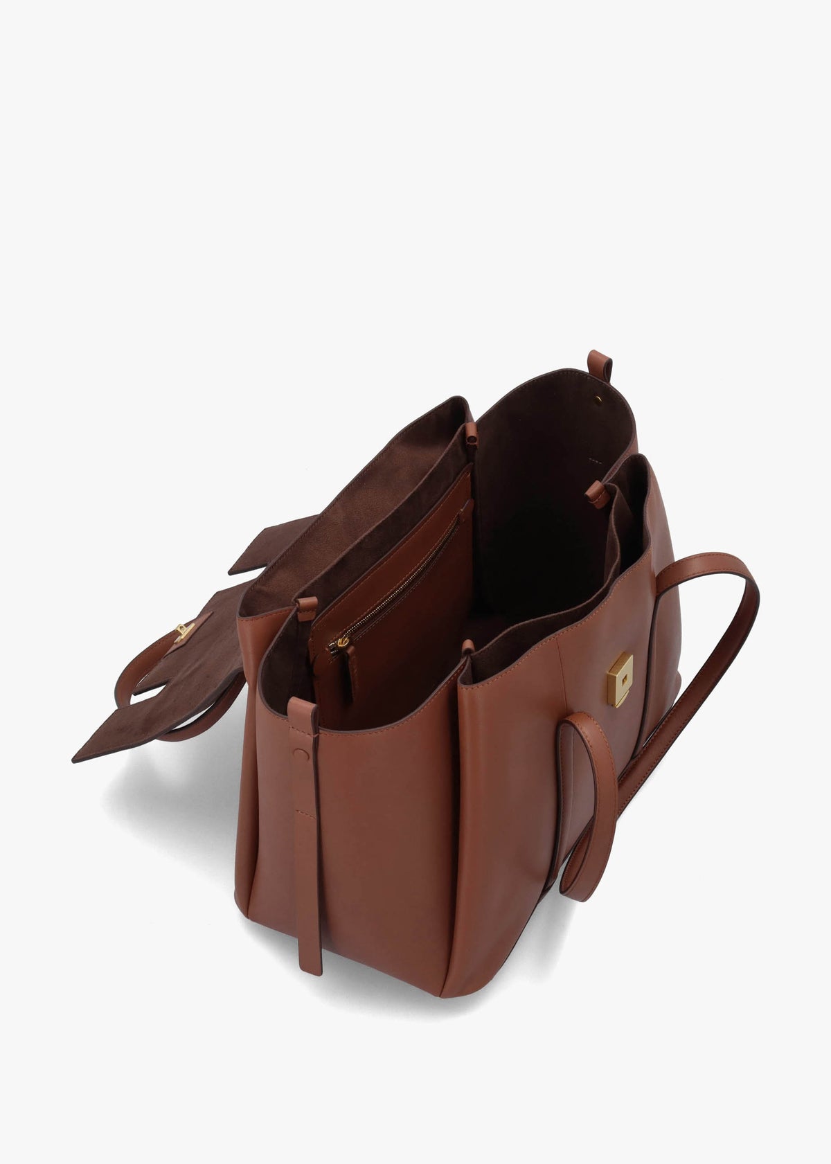 Medium The Chancery Flapover Cognac Leather Shoulder Bag