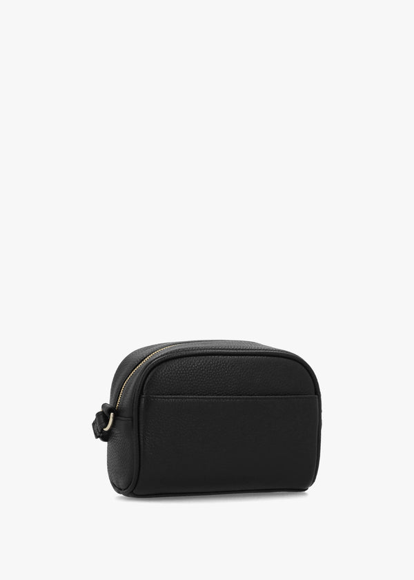 The Daily Black Leather Cross-Body Bag