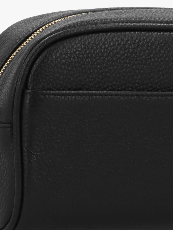 The Daily Black Leather Cross-Body Bag