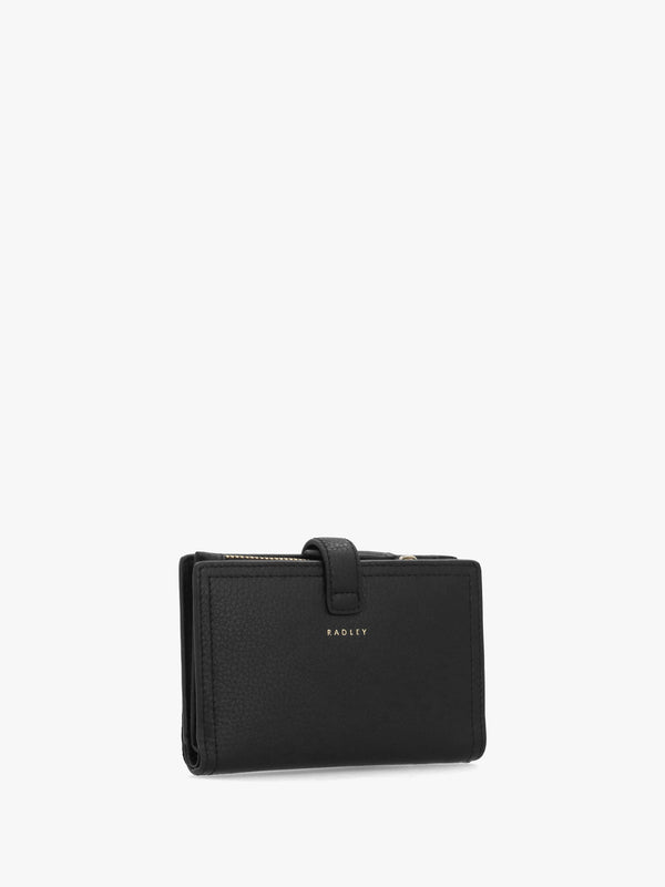 Medium Willis Street Black Leather Bifold Purse