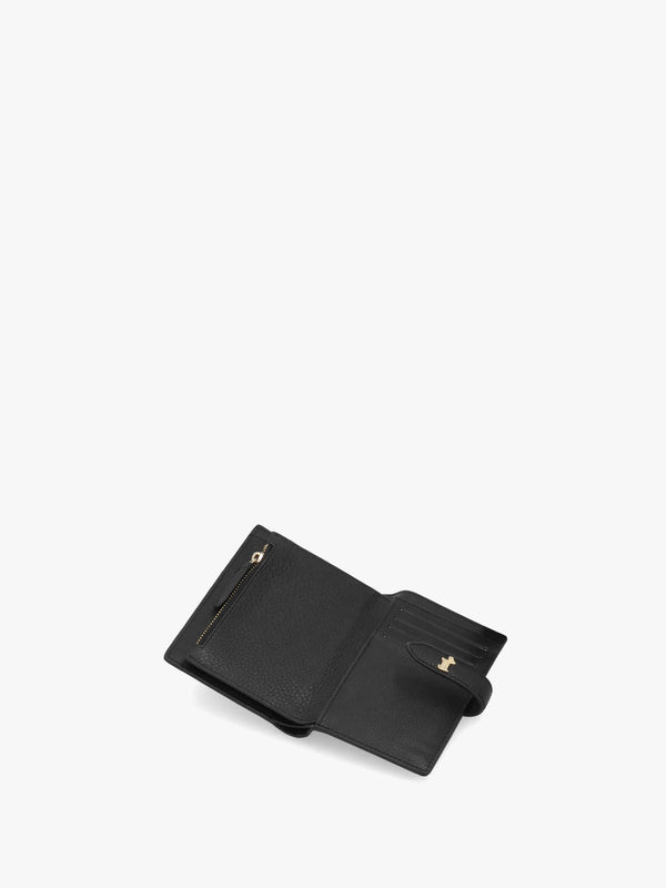 Medium Willis Street Black Leather Bifold Purse