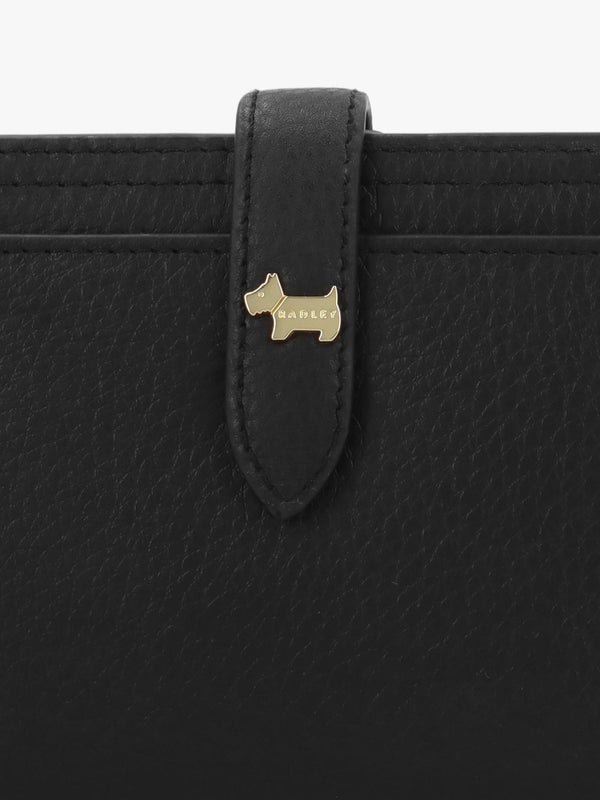 Medium Willis Street Black Leather Bifold Purse
