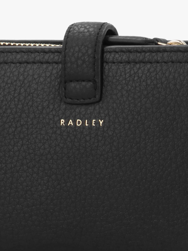 Medium Willis Street Black Leather Bifold Purse