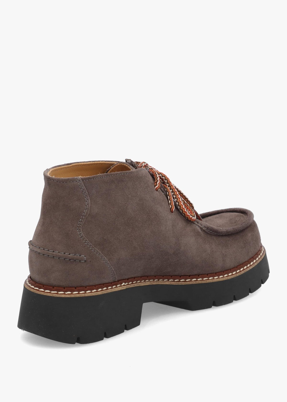 Ashton Dark Grey Brown Suede Moccasin Ankle Boots