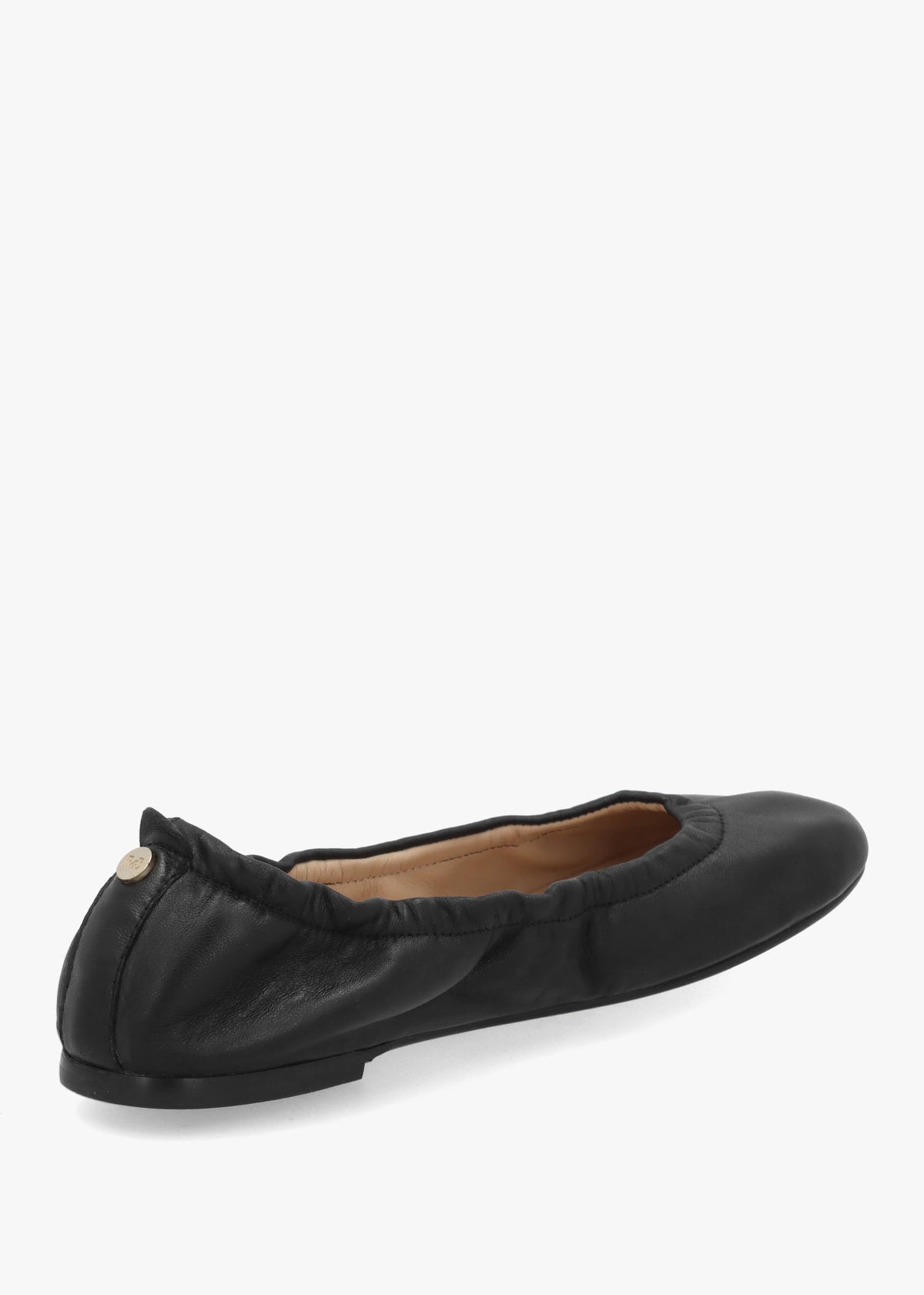 Barre Black Leather Stretch Ballet Pumps