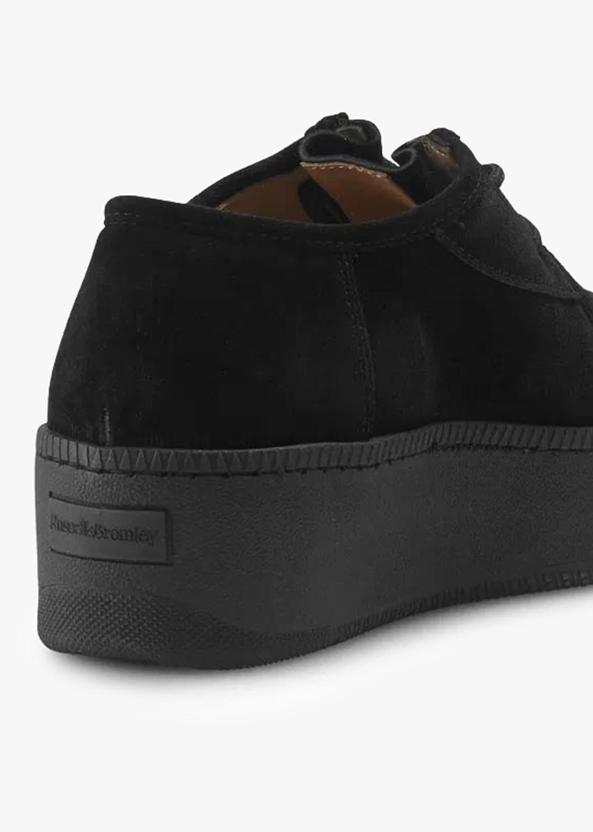 Cactus Black Suede Lace Up Moccasin Trainers
