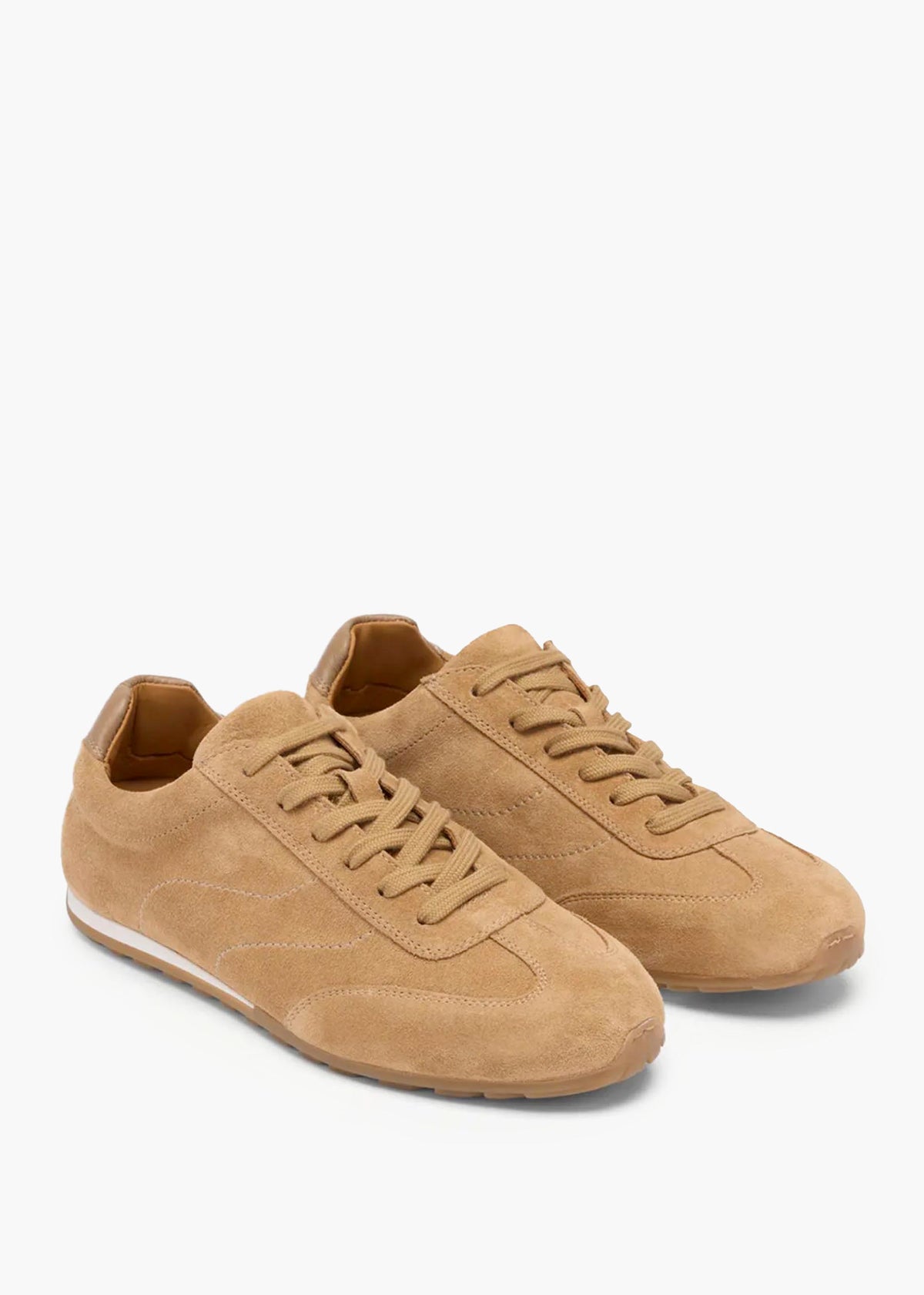 Carr Beige Suede Low Profile Trainers